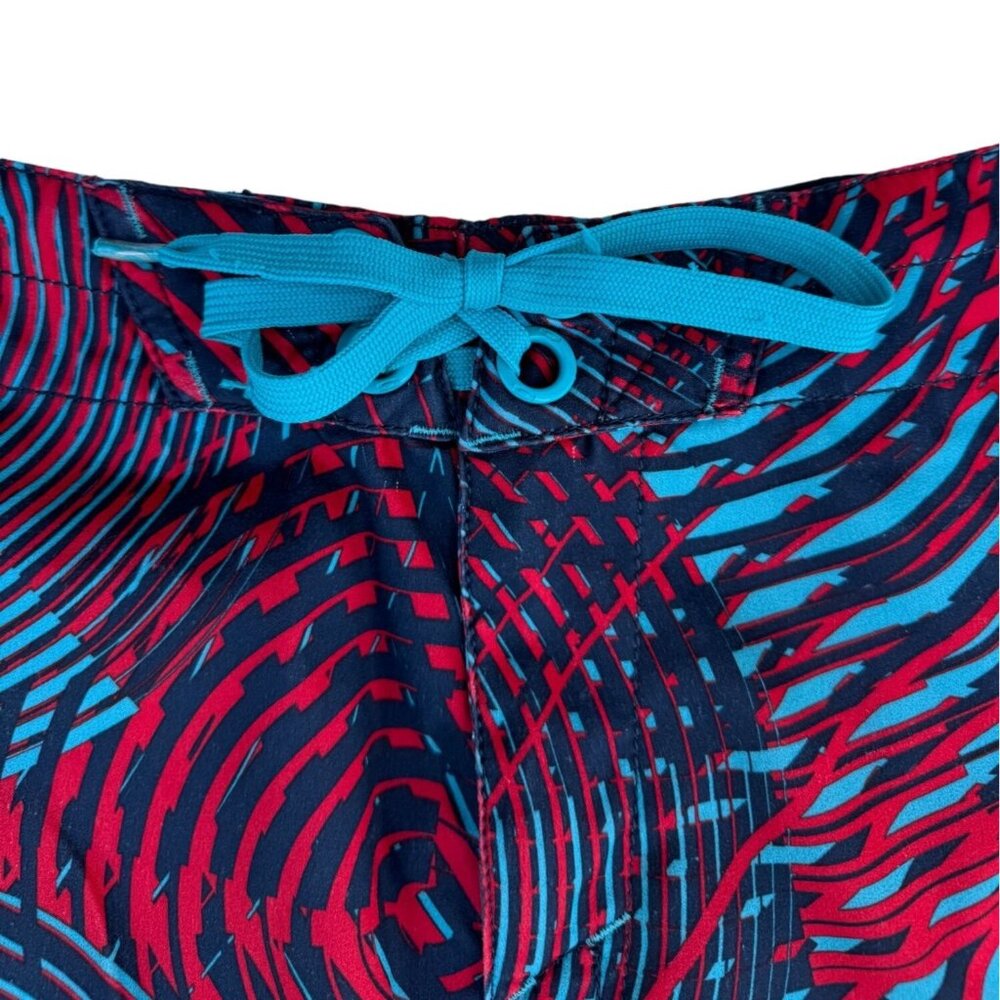 Oakley Mens Sz 33 Multi Colored Geometric Pattern Swim Beach Pool Board Shorts - Picture 5 of 9